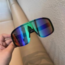 Óculos de sol para esportes ao ar livre, à prova de vento, com armação oversized, UV400, unissex, para ciclismo e moto.