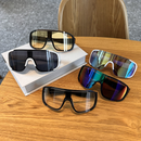 Óculos de sol para esportes ao ar livre, à prova de vento, com armação oversized, UV400, unissex, para ciclismo e moto.
